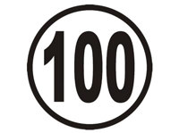 Geschwindigkeit Schild 100 Ø 20