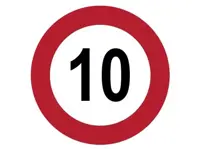 Höchst Geschwindigkeit Schild 10 Ø 10