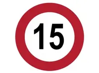 Höchst Geschwindigkeit Schild 15 Ø 10