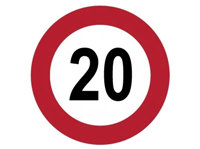Höchst Geschwindigkeit Schild 20 Ø 20