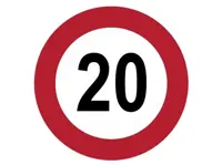 Höchst Geschwindigkeit Schild 20 Ø 20