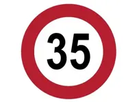 Höchst Geschwindigkeit Schild 35 Ø 20