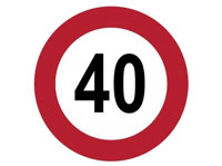 Höchst Geschwindigkeit 40 Ø 20 reflektierend