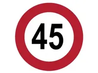 Höchst Geschwindigkeit Schild 45 Ø 10