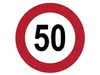 Höchst Geschwindigkeit Schild 50 Ø 10