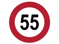 Höchst Geschwindigkeit Schild 55 Ø 20