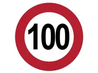 Höchst Geschwindigkeit Schild 100 Ø 20