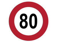 Höchst Geschwindigkeit 80 Ø 20 reflektierend