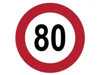 Höchst Geschwindigkeit Schild 80 Ø 20