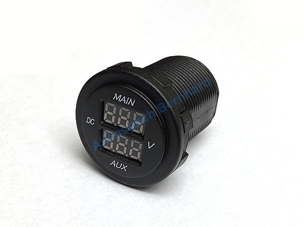 KUS Batterie Voltmeter Batterieanzeige Ladekontrollanzeige 12Volt Edelstahl Weiss::245448